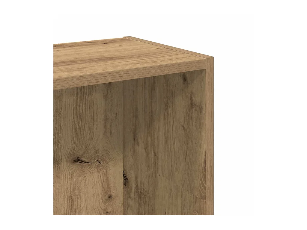 Bibliothèque chêne artisanal 80x24x109 cm bois d'ingénierie