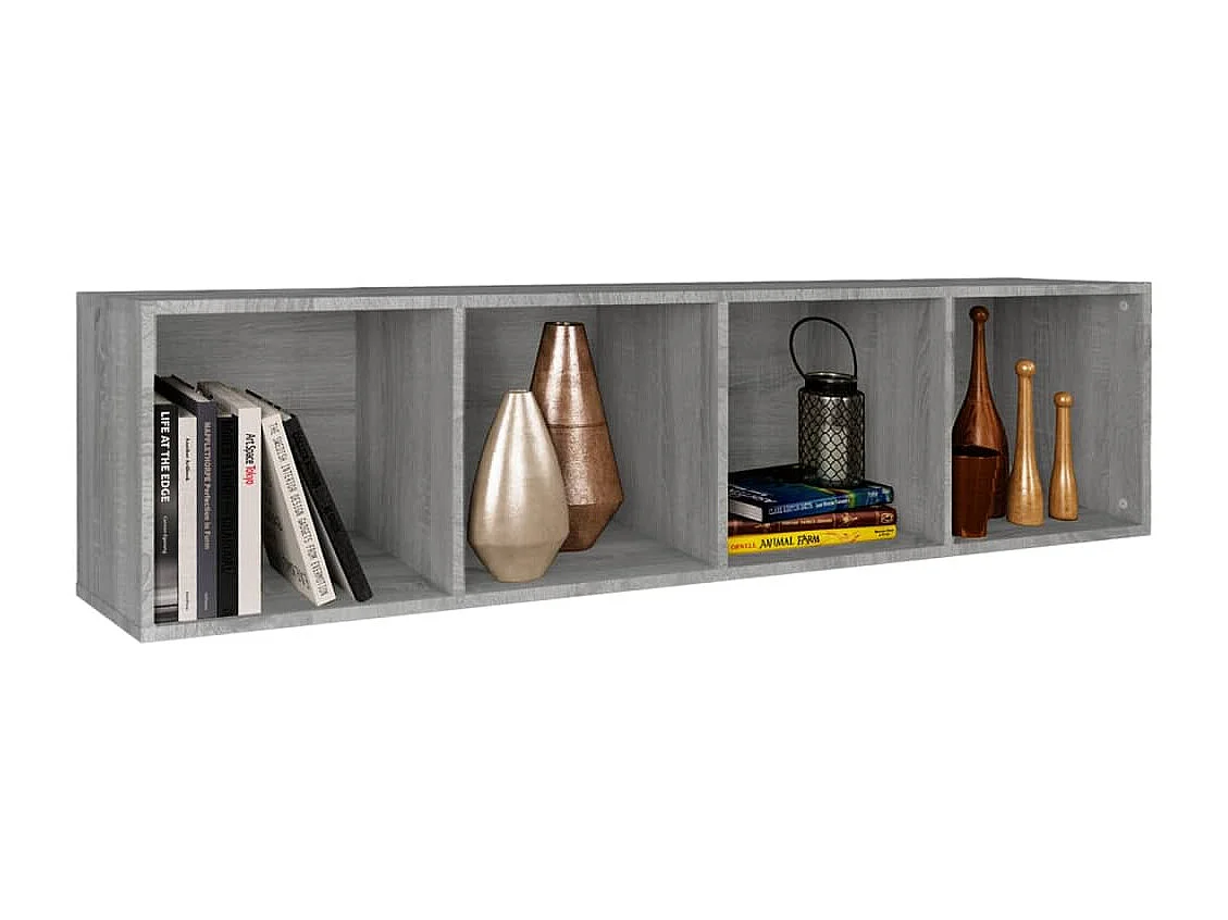 Bibliothèque/Meuble TV Sonoma gris 36x30x143 cm