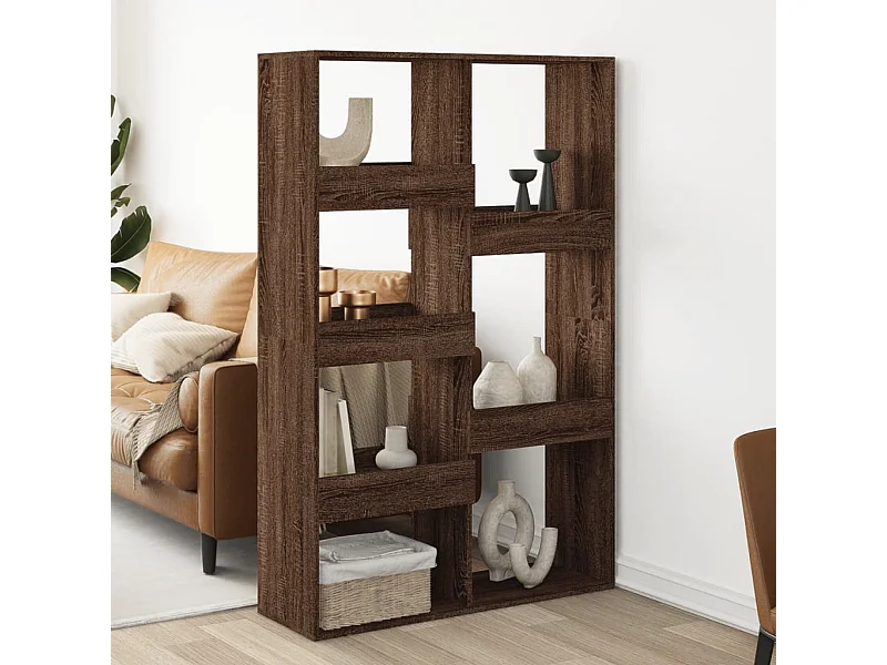 Parete divisoria in legno ingegnerizzato color rovere marrone