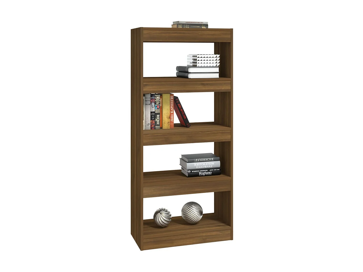 Bücherregal/Raumteiler Braune Eiche 60x30x135cm Holzwerkstoff