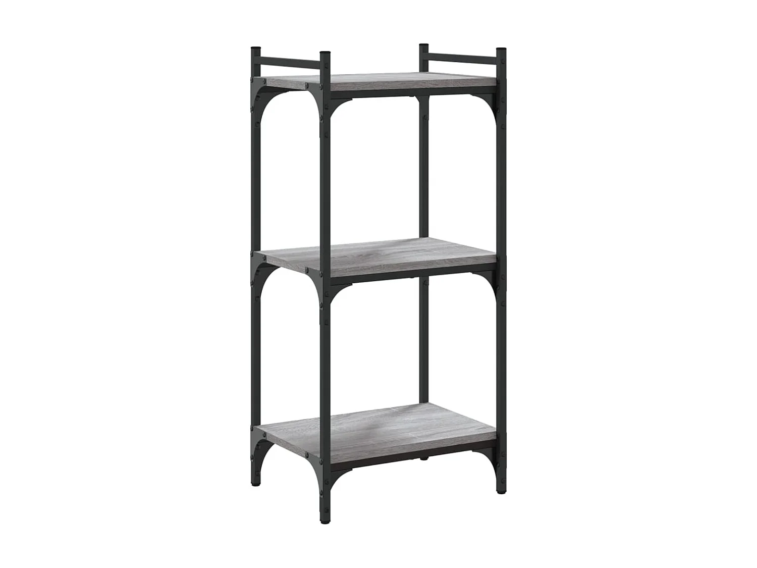 Bibliothèque 3 niveaux sonoma gris 40x30x86cm bois d'ingénierie