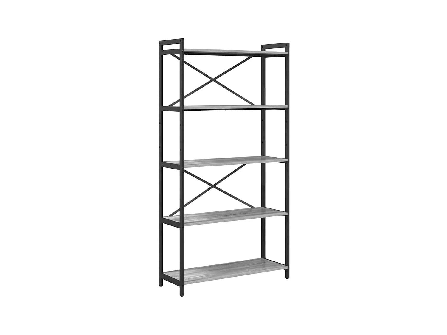 Bibliothèque Sonoma gris 80 x 30 x 153 cm Bois d'ingénierie