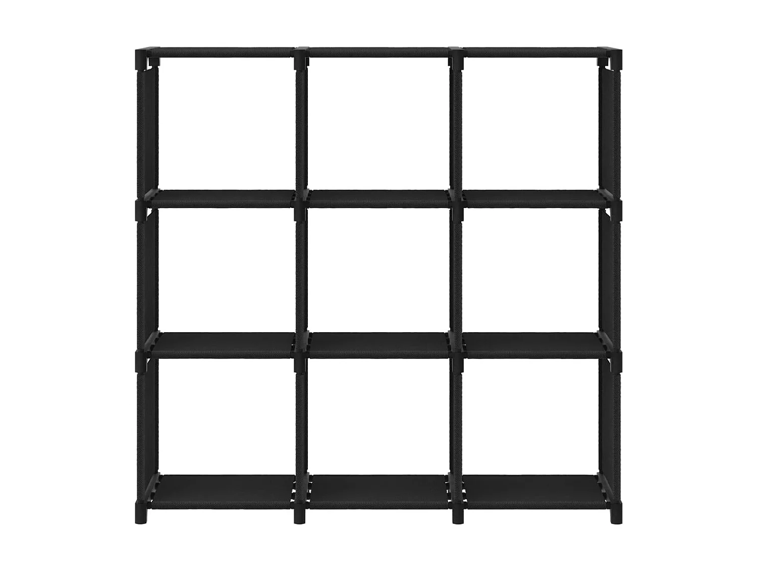 Étagère d'affichage 9 cubes Noir 103x30x107,5 cm Tissu