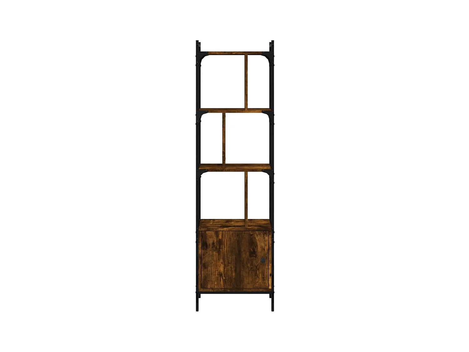 Bibliothèque avec porte chêne fumé 44,5x30x154,5 cm