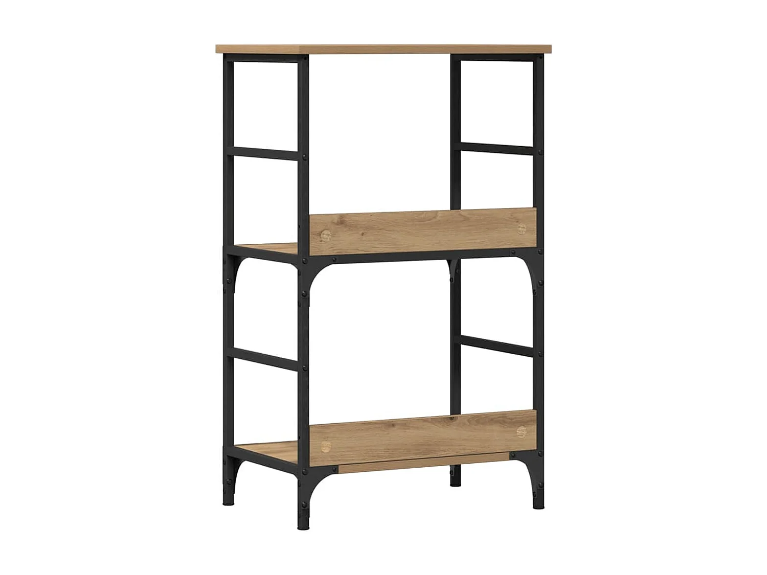 Bibliothèque chêne artisanal 50x33x82 cm bois d'ingénierie