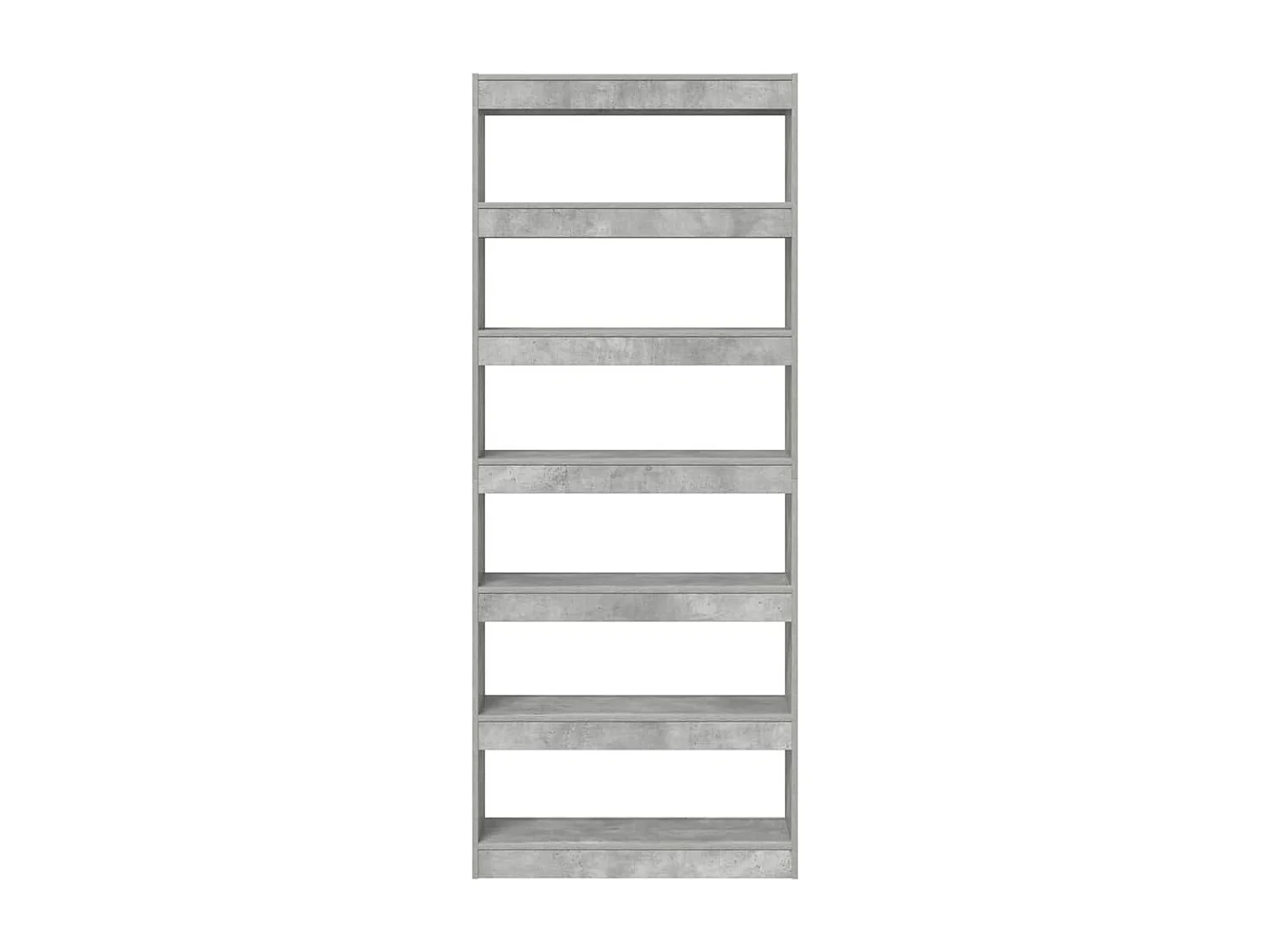 Betongraues Bücherregal 80 x 30 x 198 cm, Holzwerkstoff