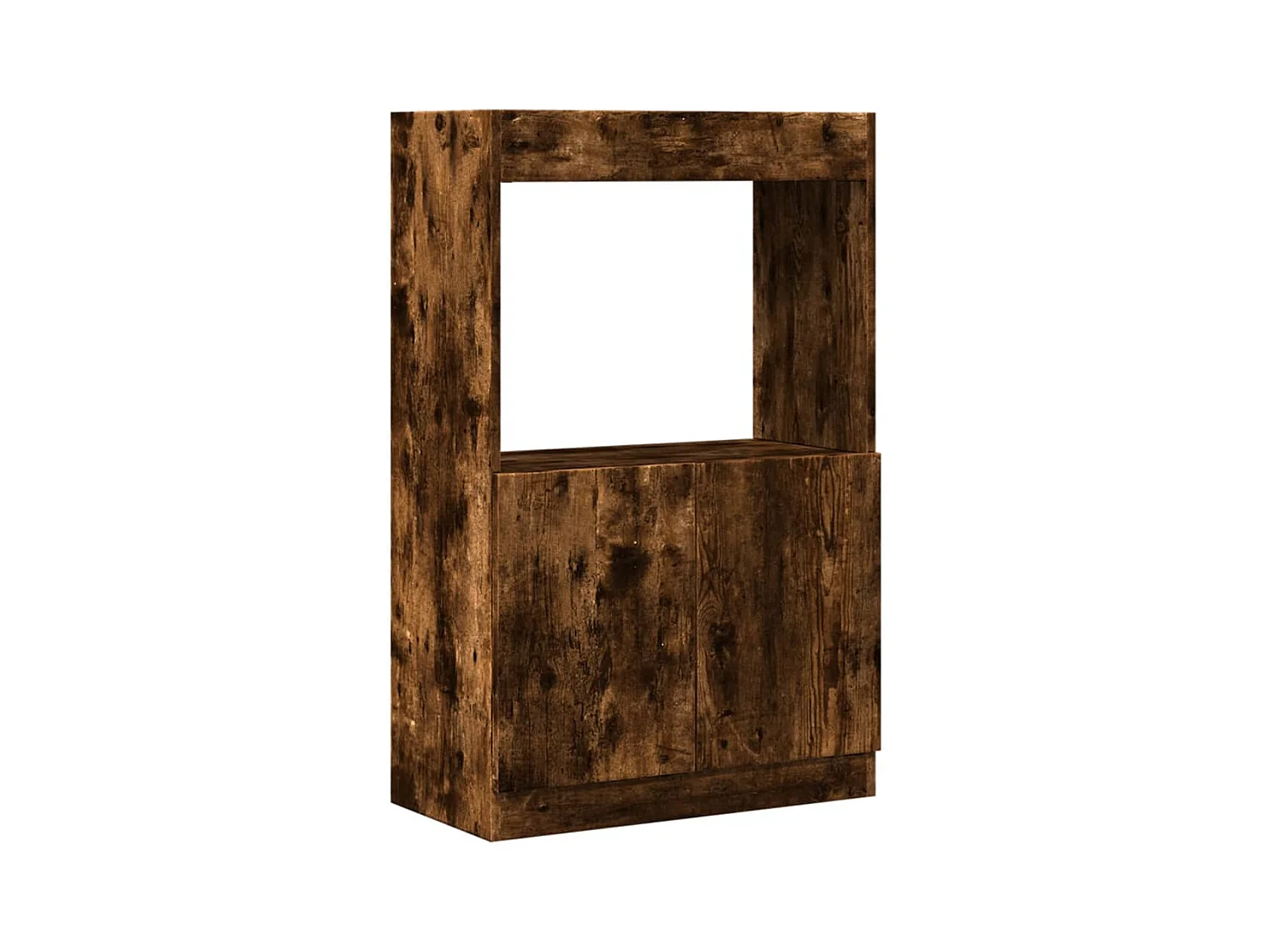 Aparador alto roble ahumado 63x33x100 cm madera de ingeniería