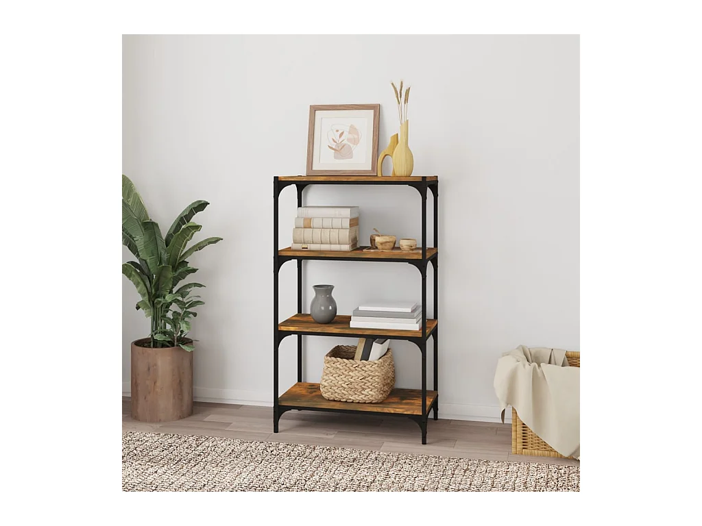 Bibliothèque Chêne fumé 60x33x100 cm Bois d'ingénierie