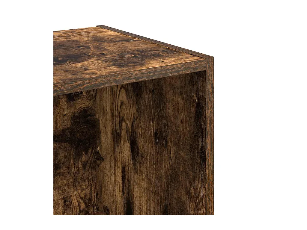 Bibliothèque chêne fumé 40x30x152 cm bois d'ingénierie