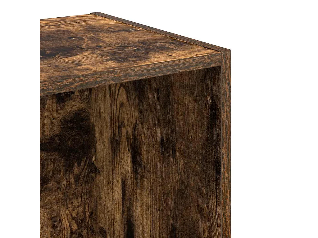 Gerookte eikenhouten boekenkast 40x30x152 cm bewerkt hout