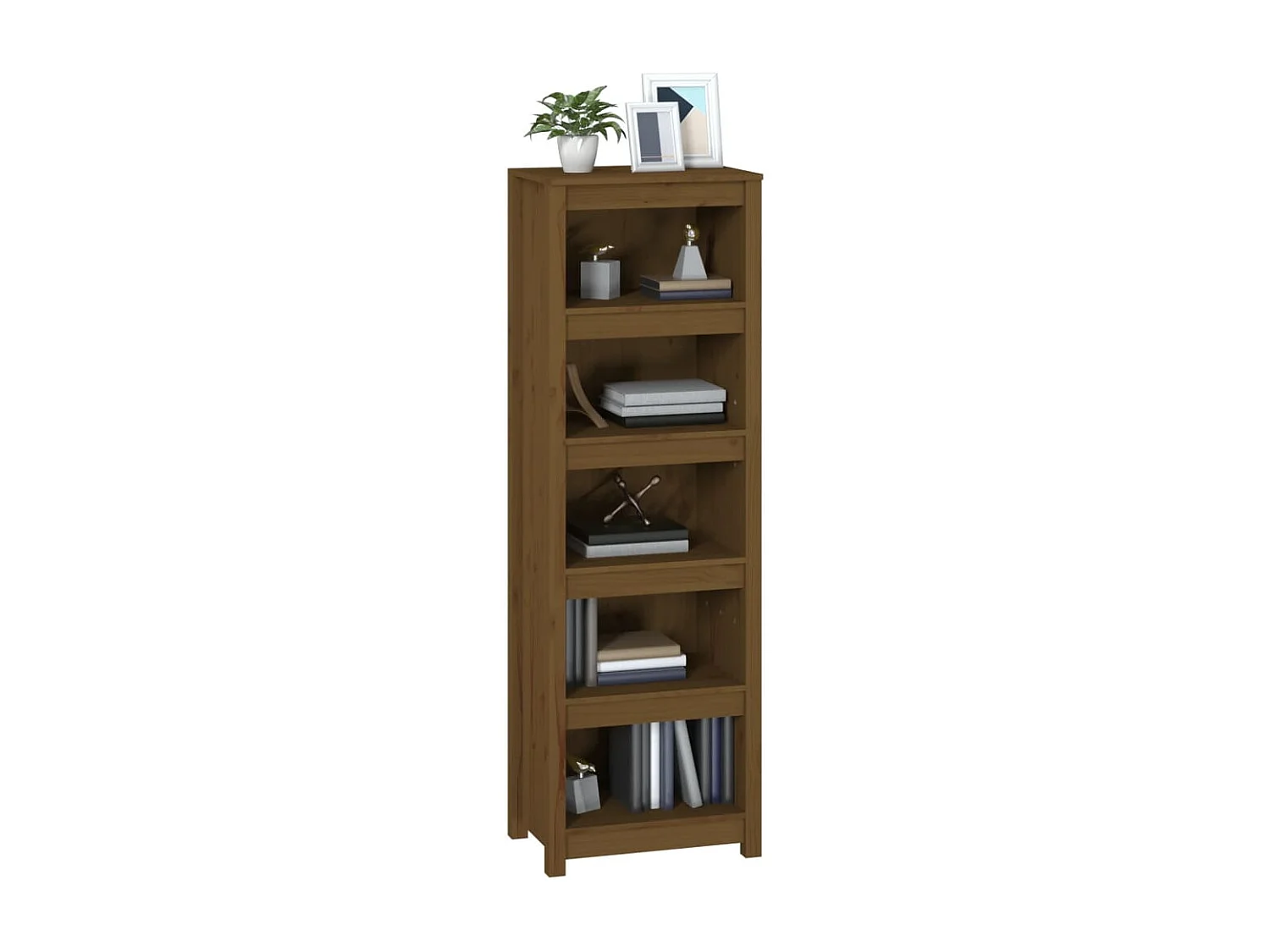 Bibliothek Honigbraun 50x35x154 cm Massivholz Kiefer