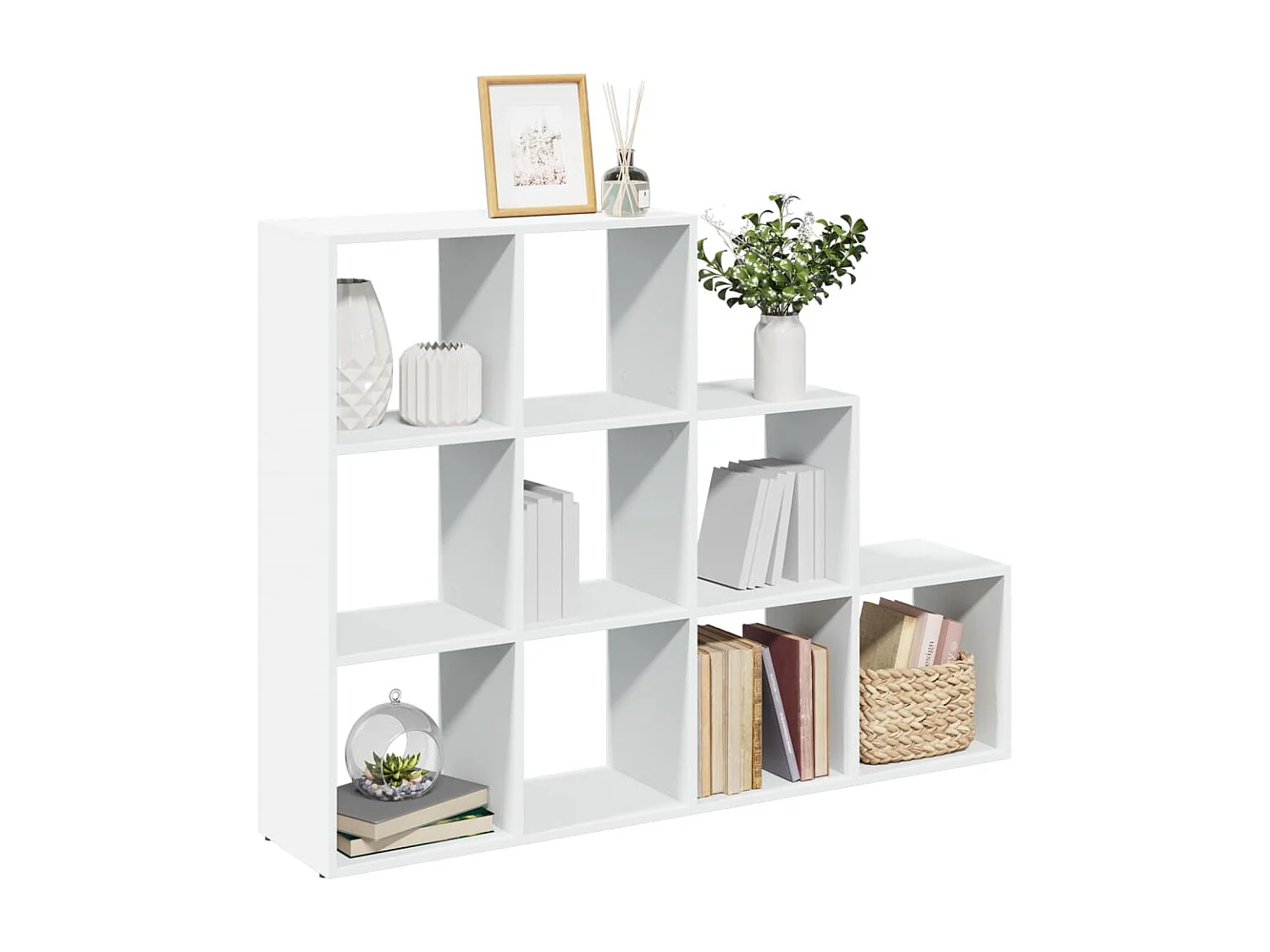 Scaffale divisorio a 3 ripiani bianco 137,5x29x103,5cm