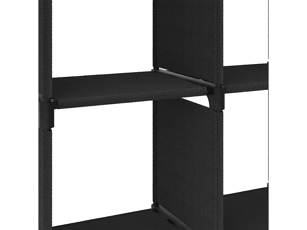 Étagère d'affichage 6 cubes Noir 103x30x72,5 cm Tissu