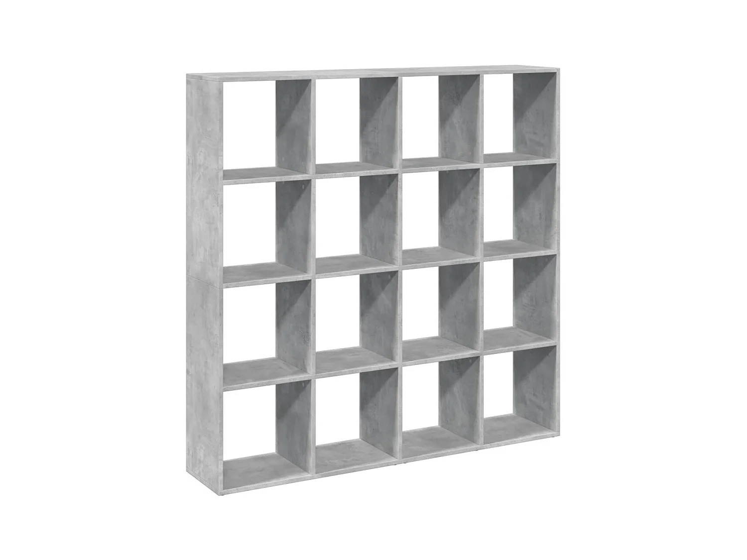 Librería de madera de ingeniería gris hormigón 137,5x29x137,5 cm