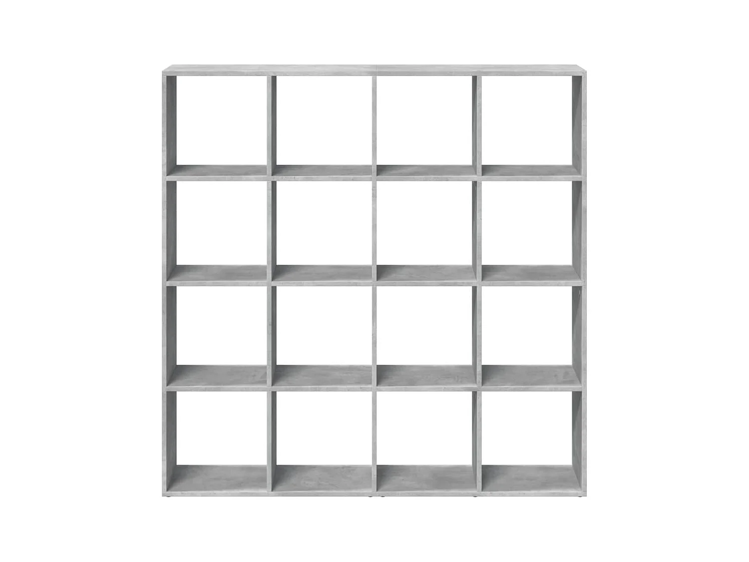 Librería de madera de ingeniería gris hormigón 137,5x29x137,5 cm