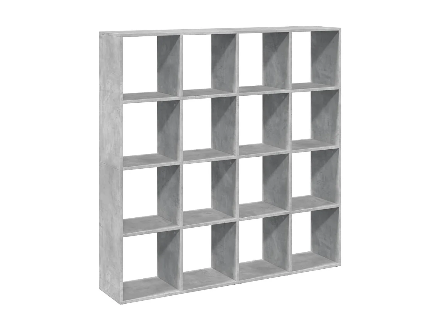 Libreria grigio cemento 137,5x29x137,5 cm in legno ingegnerizzato
