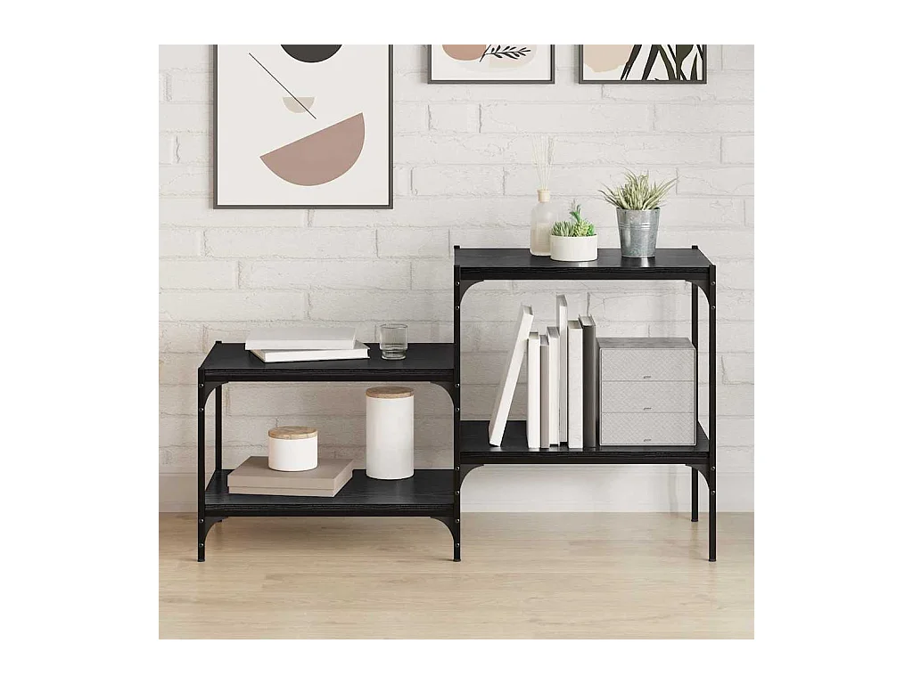 Étagère à livres 4 pcs Noir 60 x 40 x 1.5 cm Bois d'ingénierie