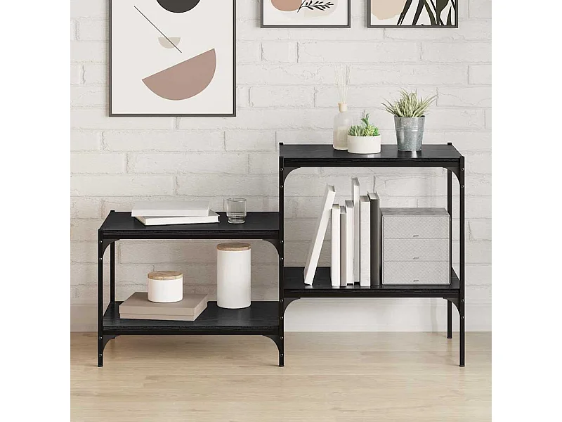 Étagère à livres 4 pcs Noir 60 x 40 x 1.5 cm Bois d'ingénierie