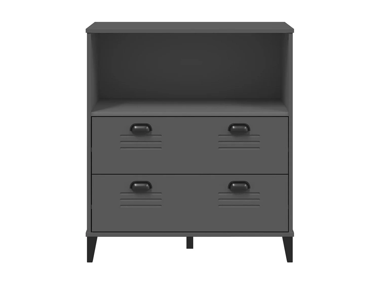 Librería VIKEN gris antracita 80x40x90cm madera de ingeniería