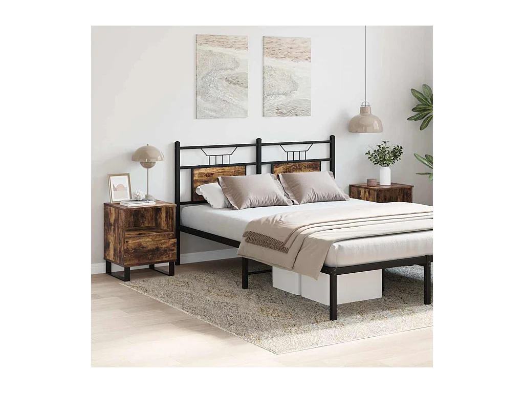 Tables de chevet 2 pcs chêne fumé 40x35x50 cm bois ingénierie