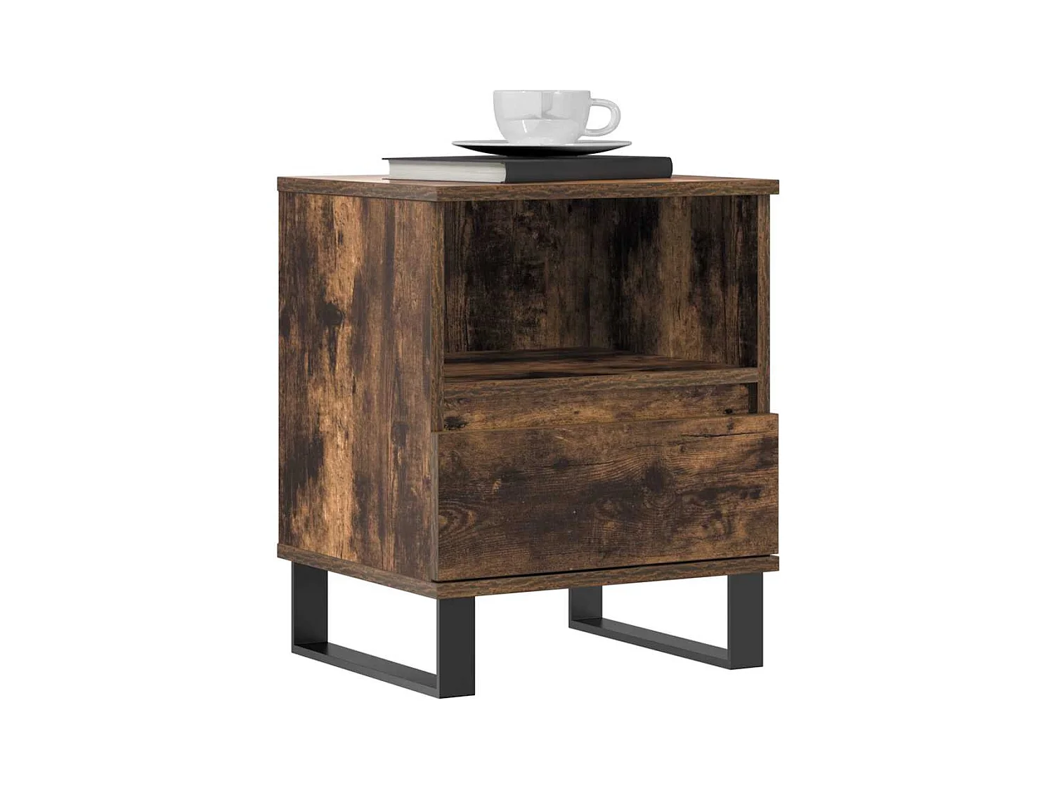 Tables de chevet 2 pcs chêne fumé 40x35x50 cm bois ingénierie