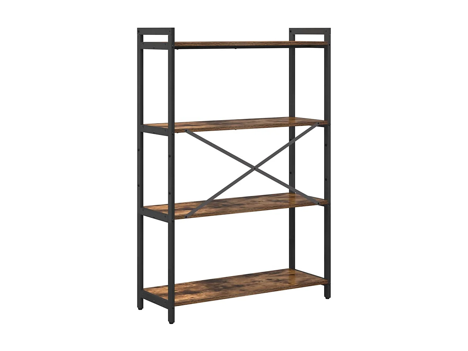 Libreria in rovere affumicato 80 x 30 x 118 cm in legno ingegnerizzato