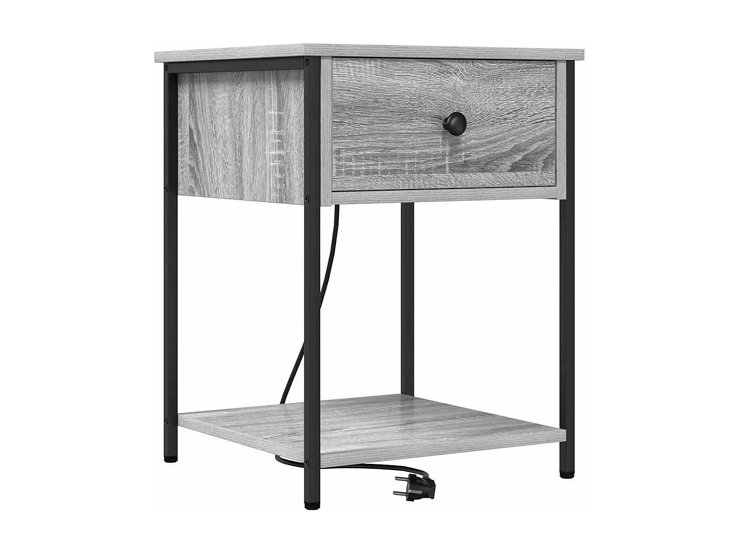 Cabinet de chevet avec tiroir 2 pcs Sonoma gris 42 x 41 x 56 cm