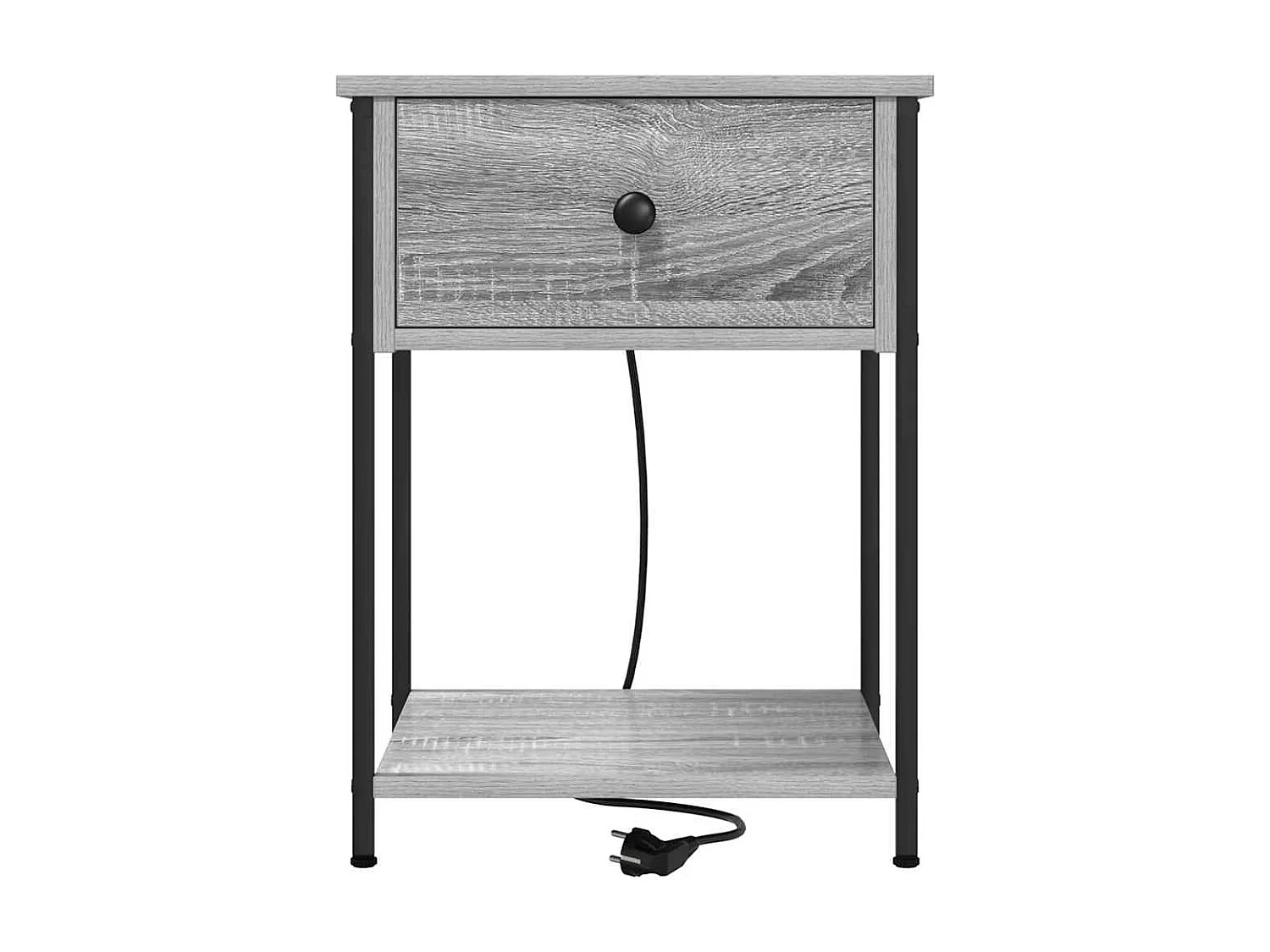 Cabinet de chevet avec tiroir 2 pcs Sonoma gris 42 x 41 x 56 cm