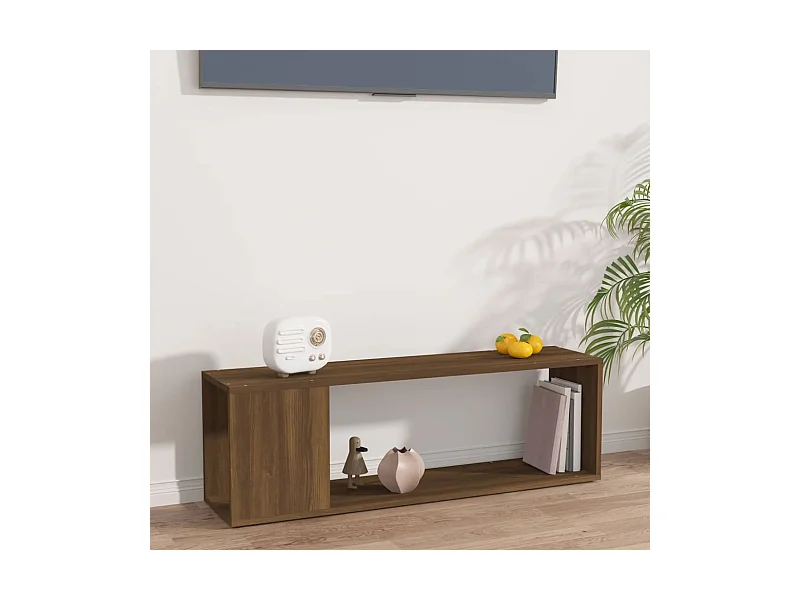 Meuble TV Chêne marron 100x24x32 cm Bois d'ingénierie