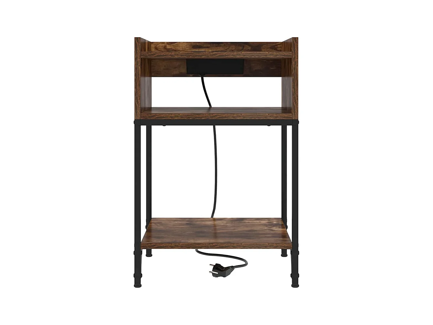 Mesilla de noche Roble Ahumado 40 x 40 x 61 cm Madera de Ingeniería