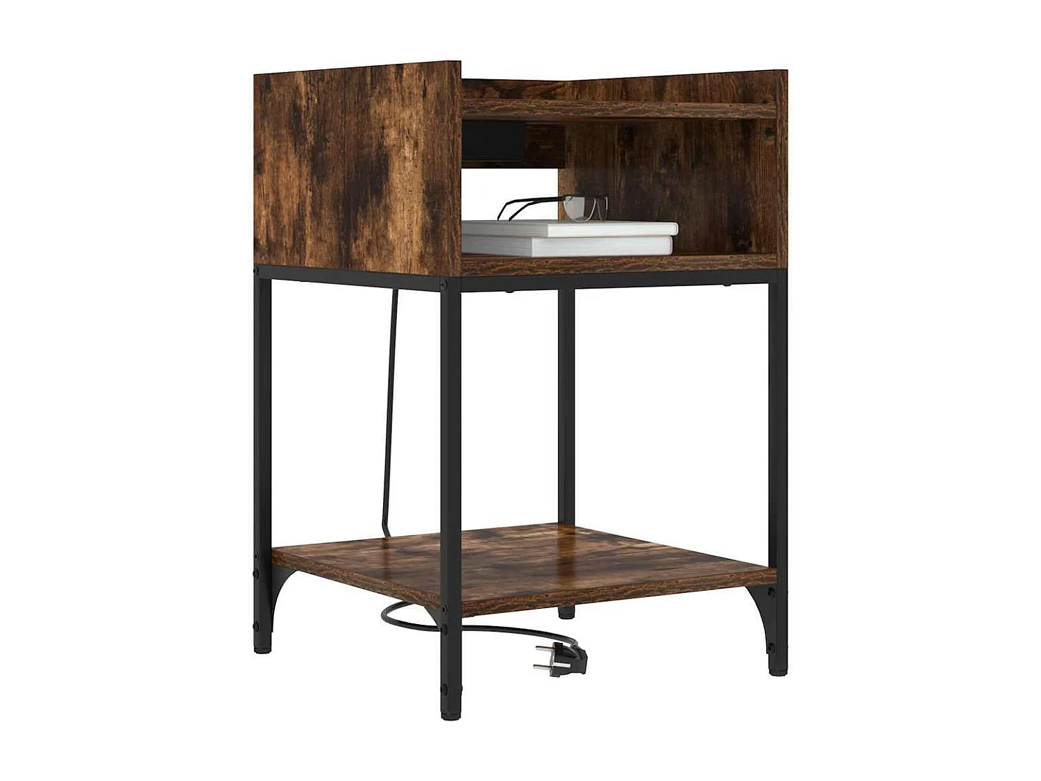 Cabinet de chevet Chêne fumé 40 x 40 x 61 cm Bois d'ingénierie