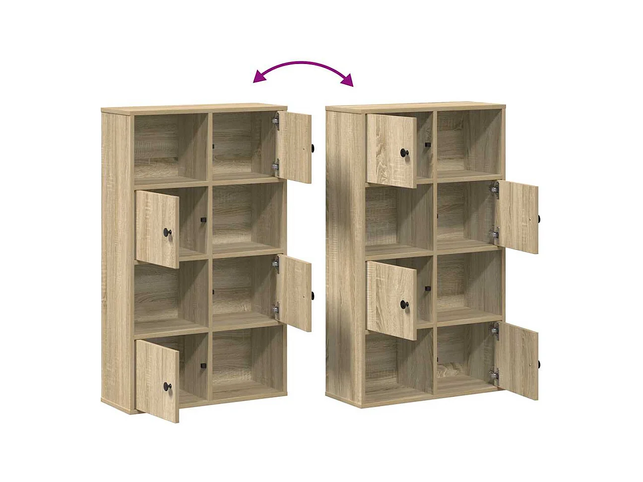 Bibliothèque chêne sonoma 60x24x101,5 cm bois d'ingénierie