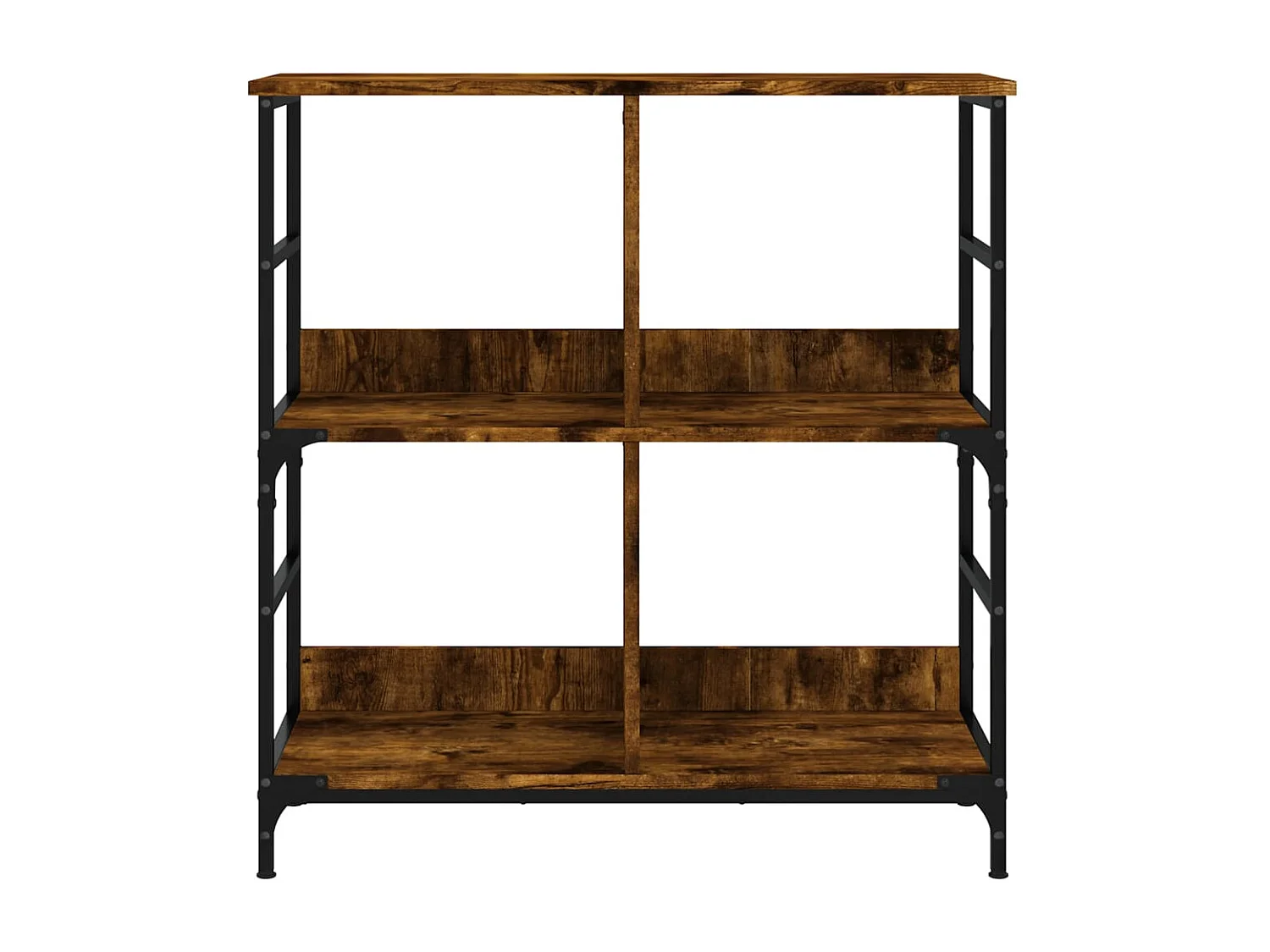 Bibliothèque chêne fumé 78,5x33x82 cm bois d'ingénierie