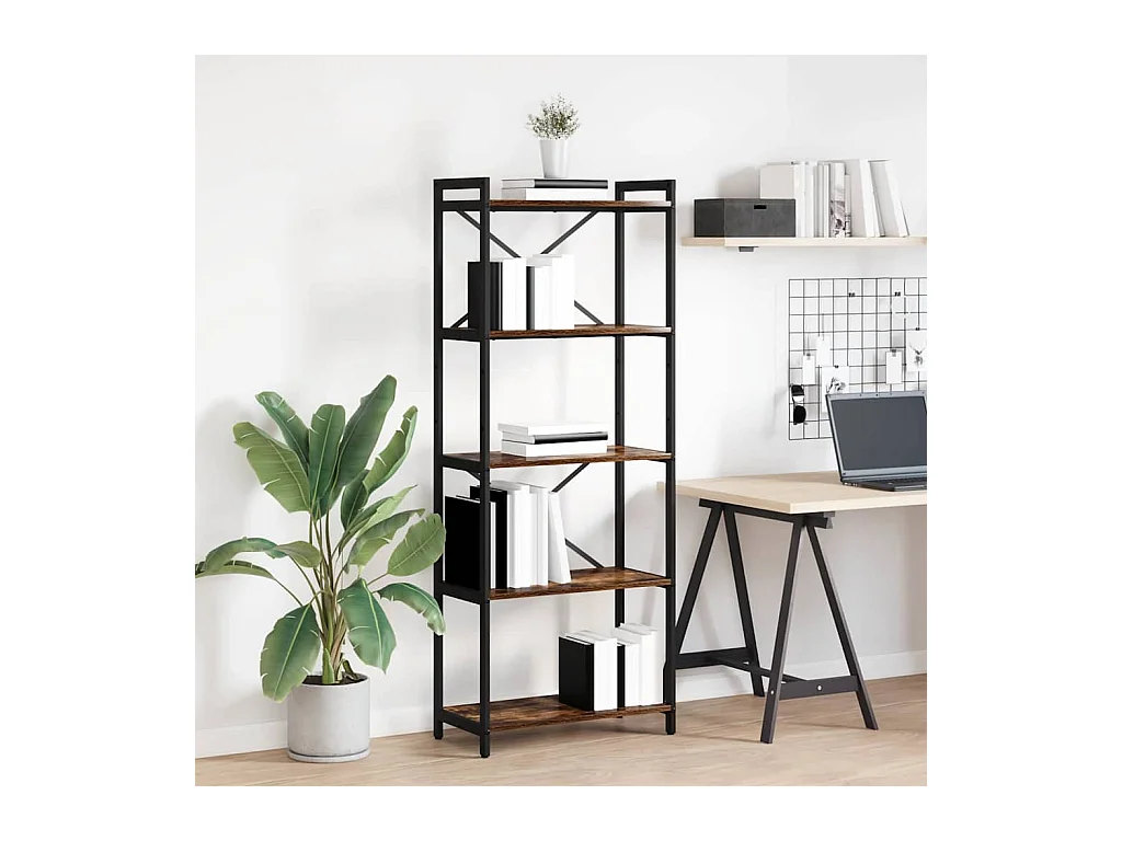 Bibliothèque Chêne fumé 60 x 30 x 153 cm Bois d'ingénierie