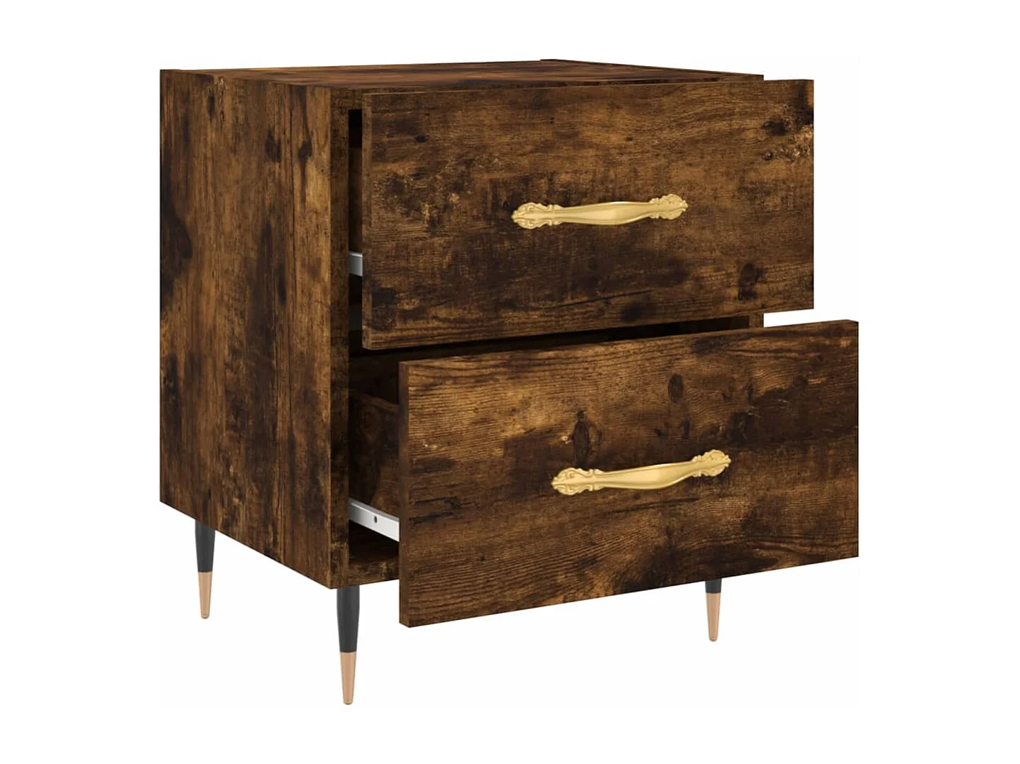 Tables de chevet 2pcs chêne fumé 40x35x47,5cm bois d’ingénierie