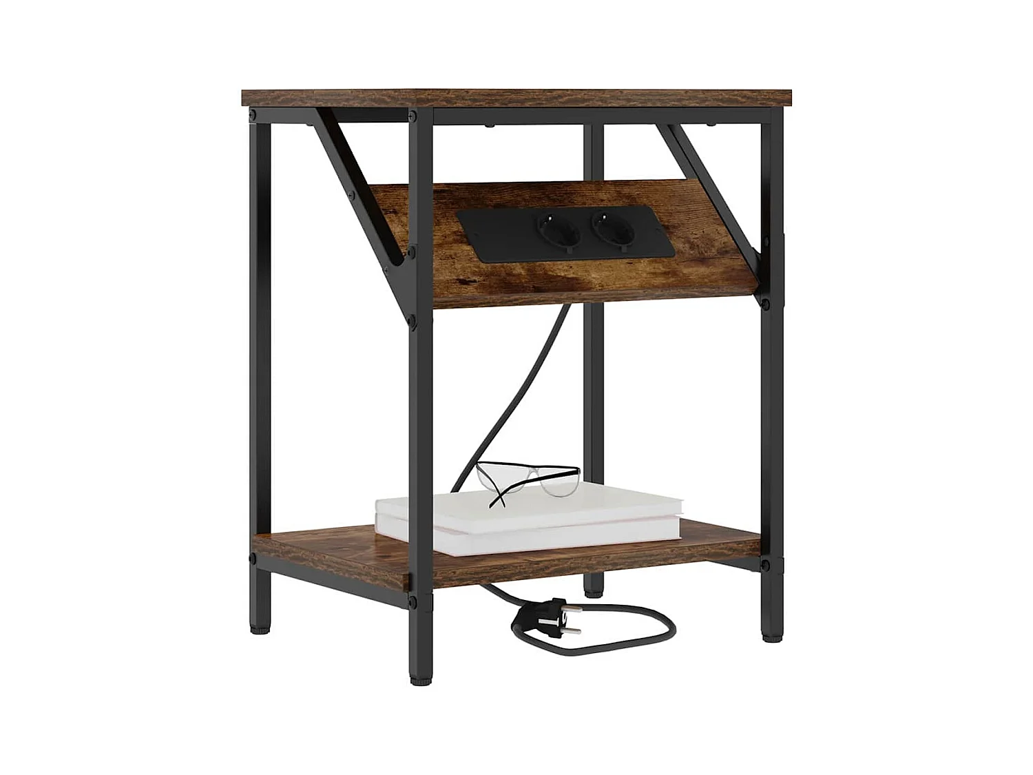 Armoires de chevet 2 pcs Chêne fumé 38 x 30 x 48 cm