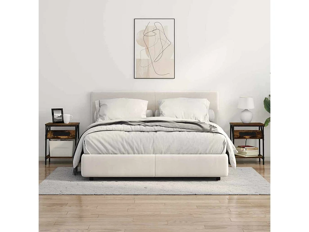 Armoires de chevet 2 pcs Chêne fumé 38 x 30 x 48 cm