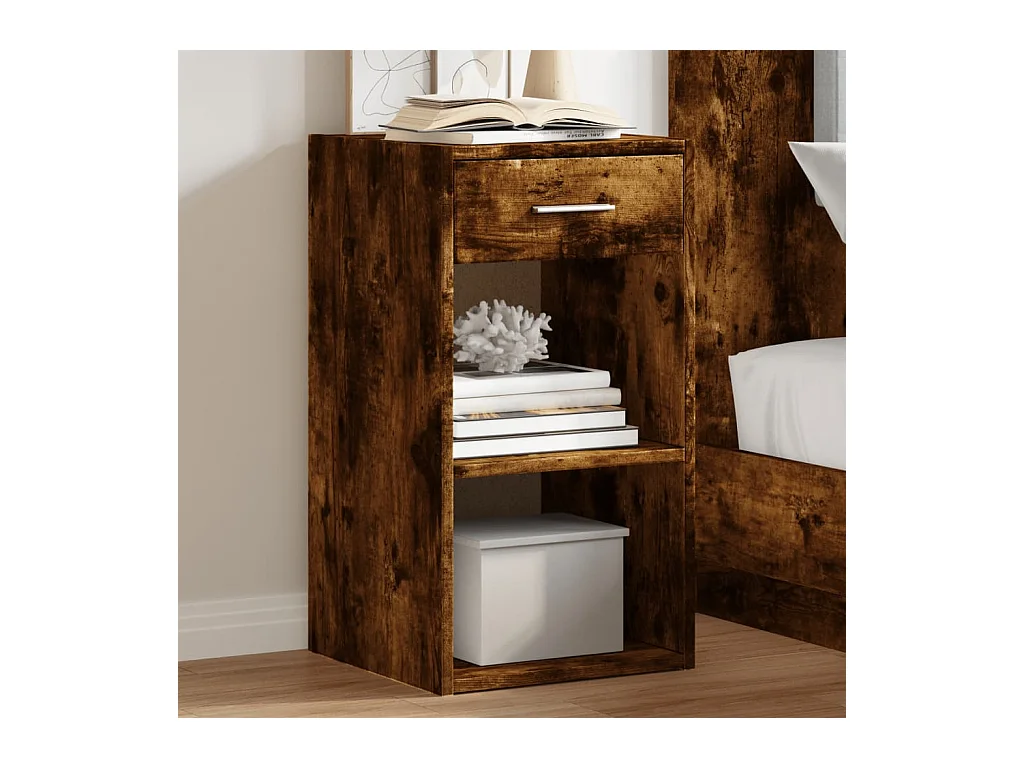 Comodini 2 pezzi rovere affumicato 35x34x65 cm legno ingegnerizzato
