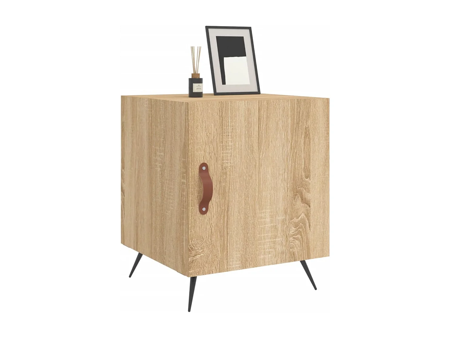 Mesitas de noche 2 piezas roble sonoma 40x40x50 cm madera de ingeniería