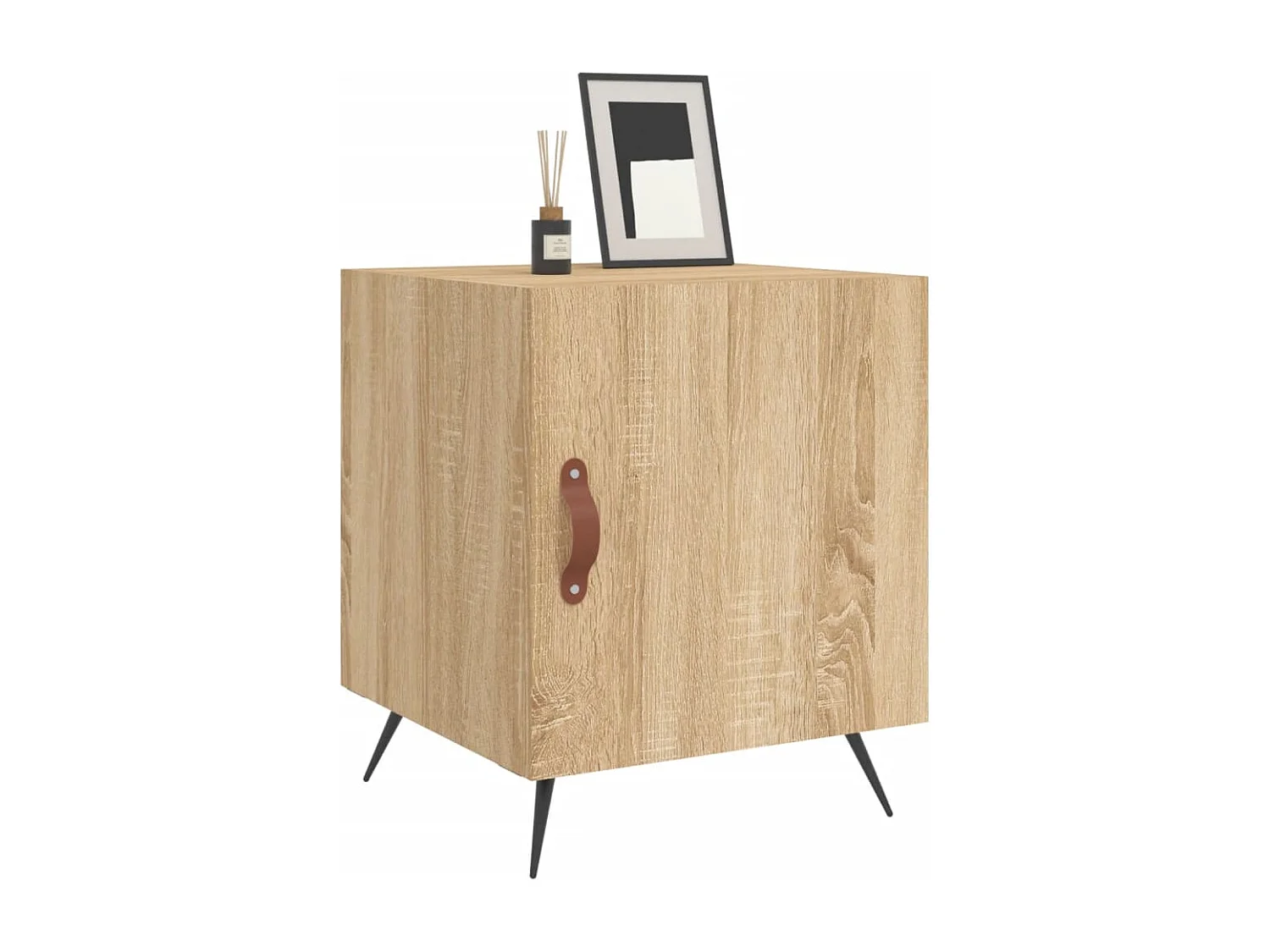 Mesitas de noche 2 piezas roble sonoma 40x40x50 cm madera de ingeniería