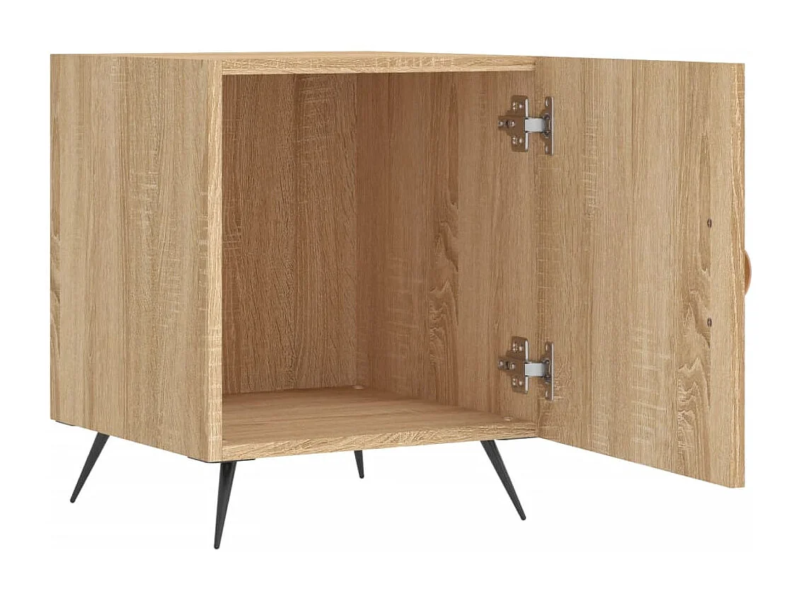 Mesitas de noche 2 piezas roble sonoma 40x40x50 cm madera de ingeniería