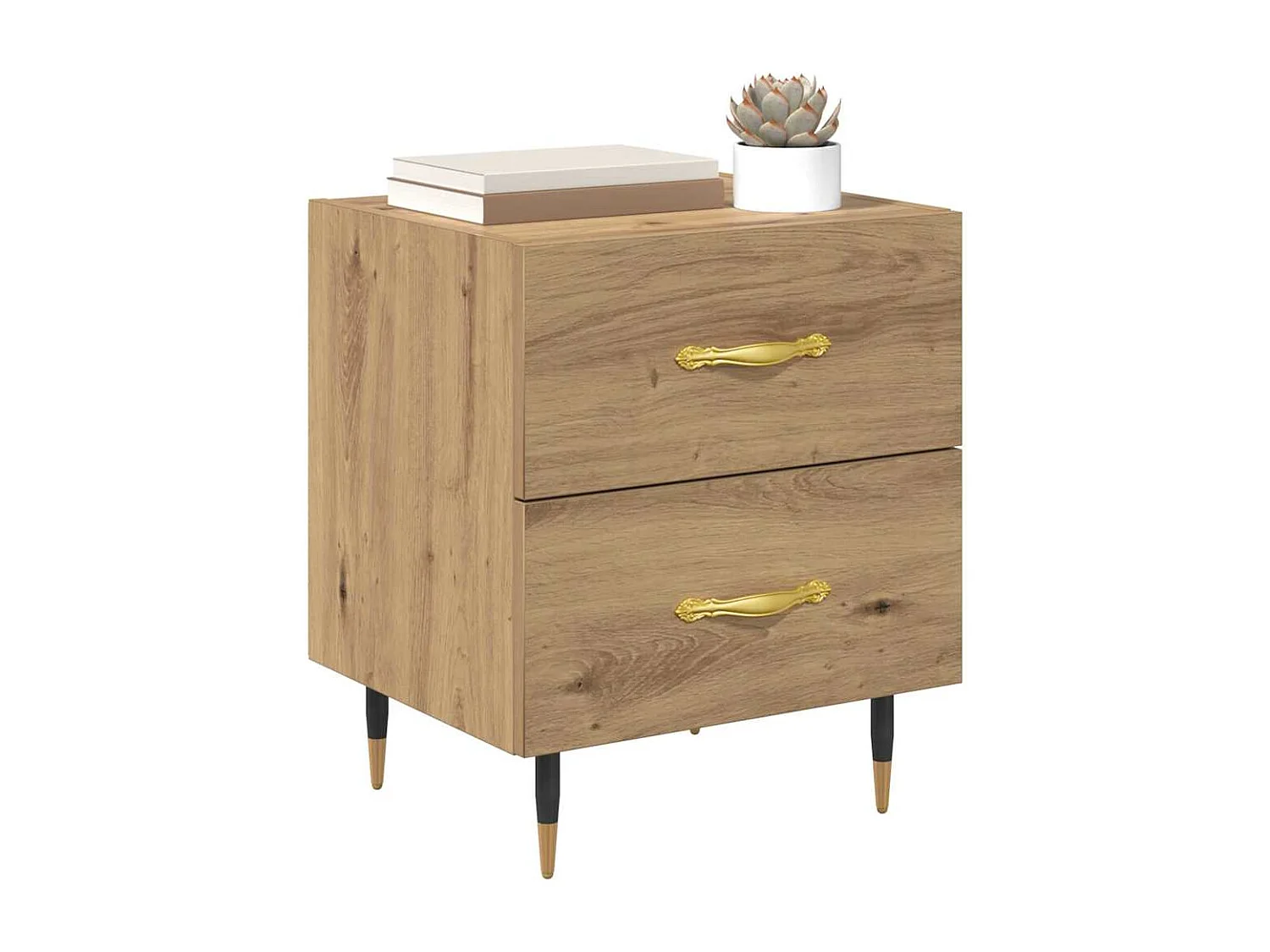 Cabinet de chevet 2 pcs chêne artisanal 40 x 35 x 47.5 cm