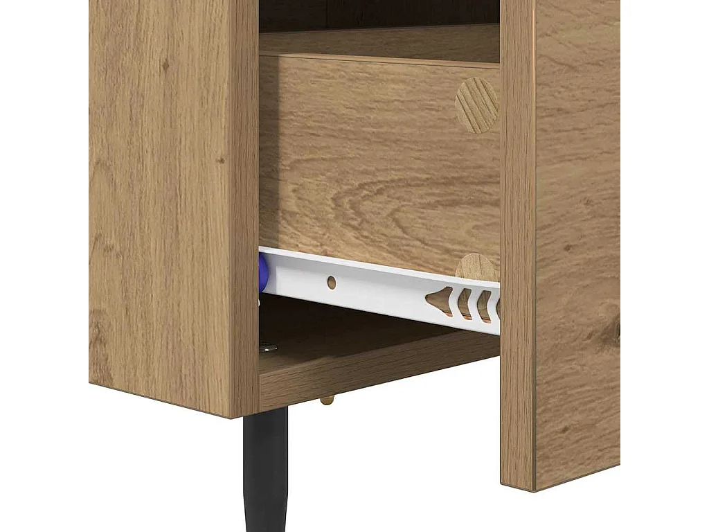 Cabinet de chevet 2 pcs chêne artisanal 40 x 35 x 47.5 cm