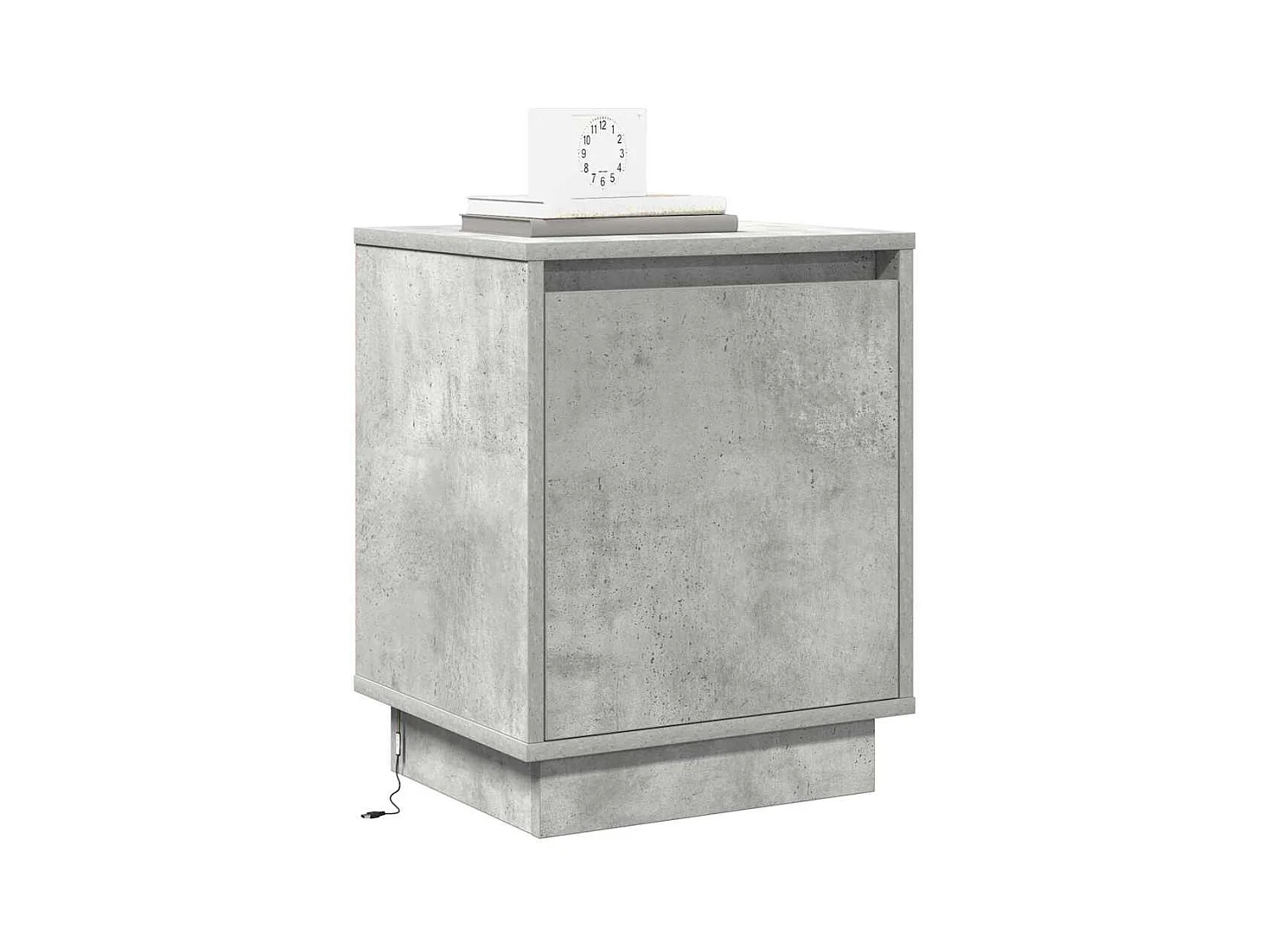 Mesilla de noche con 2 piezas Gris hormigón 39 x 34,5 x 50 cm