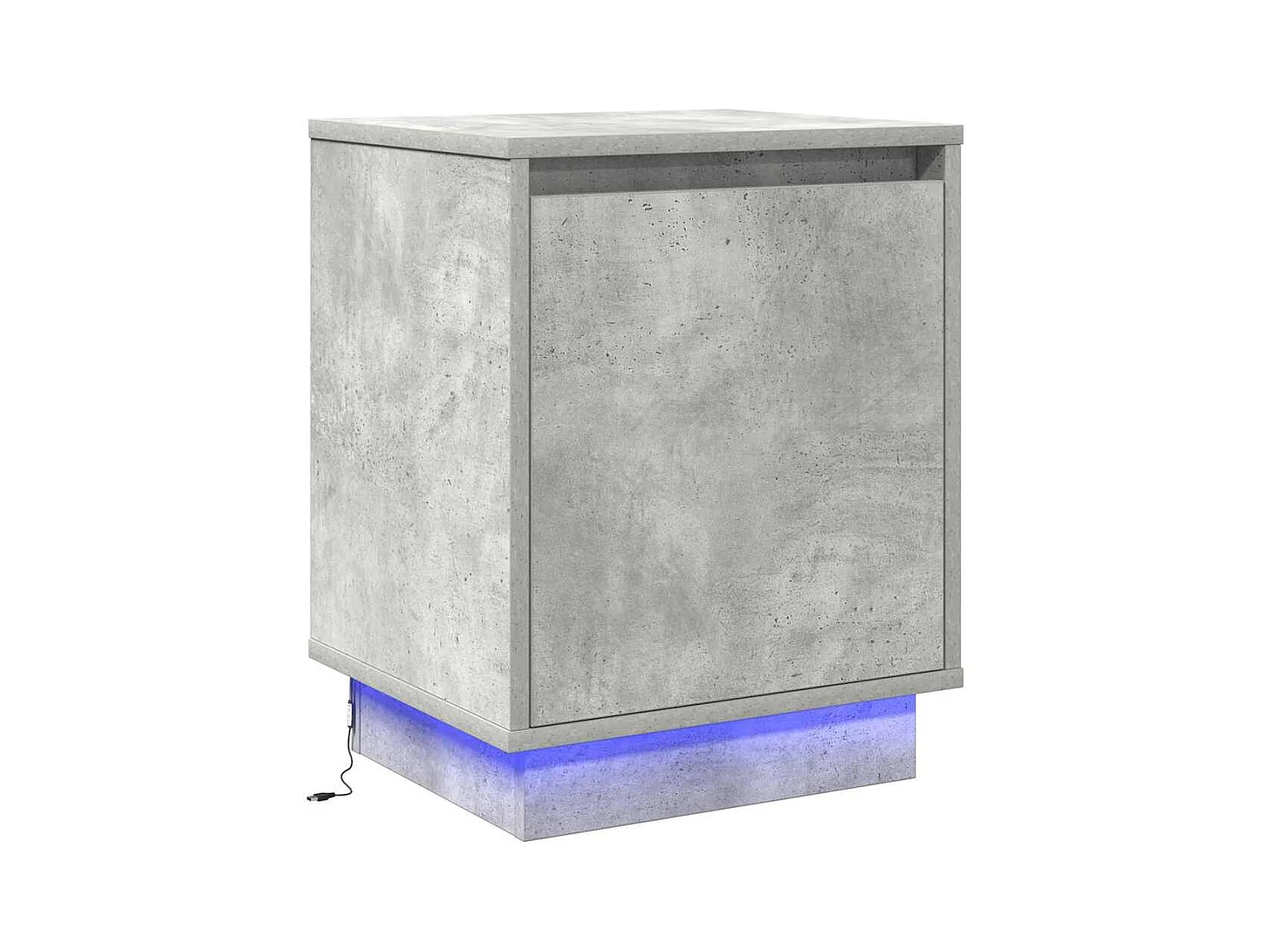 Mesilla de noche con 2 piezas Gris hormigón 39 x 34,5 x 50 cm