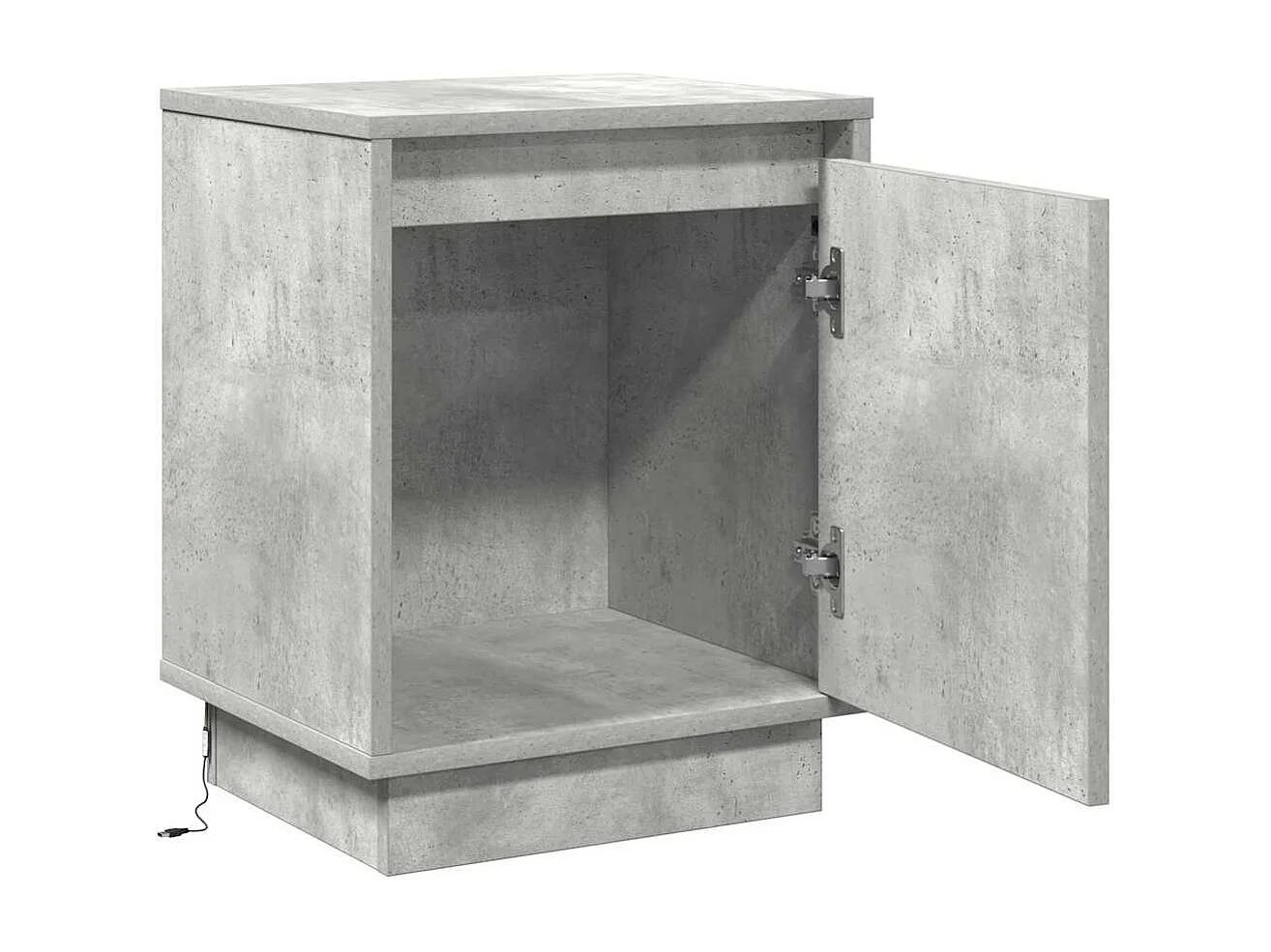 Cabinet de chevet avec 2 pcs Gris béton 39 x 34.5 x 50 cm