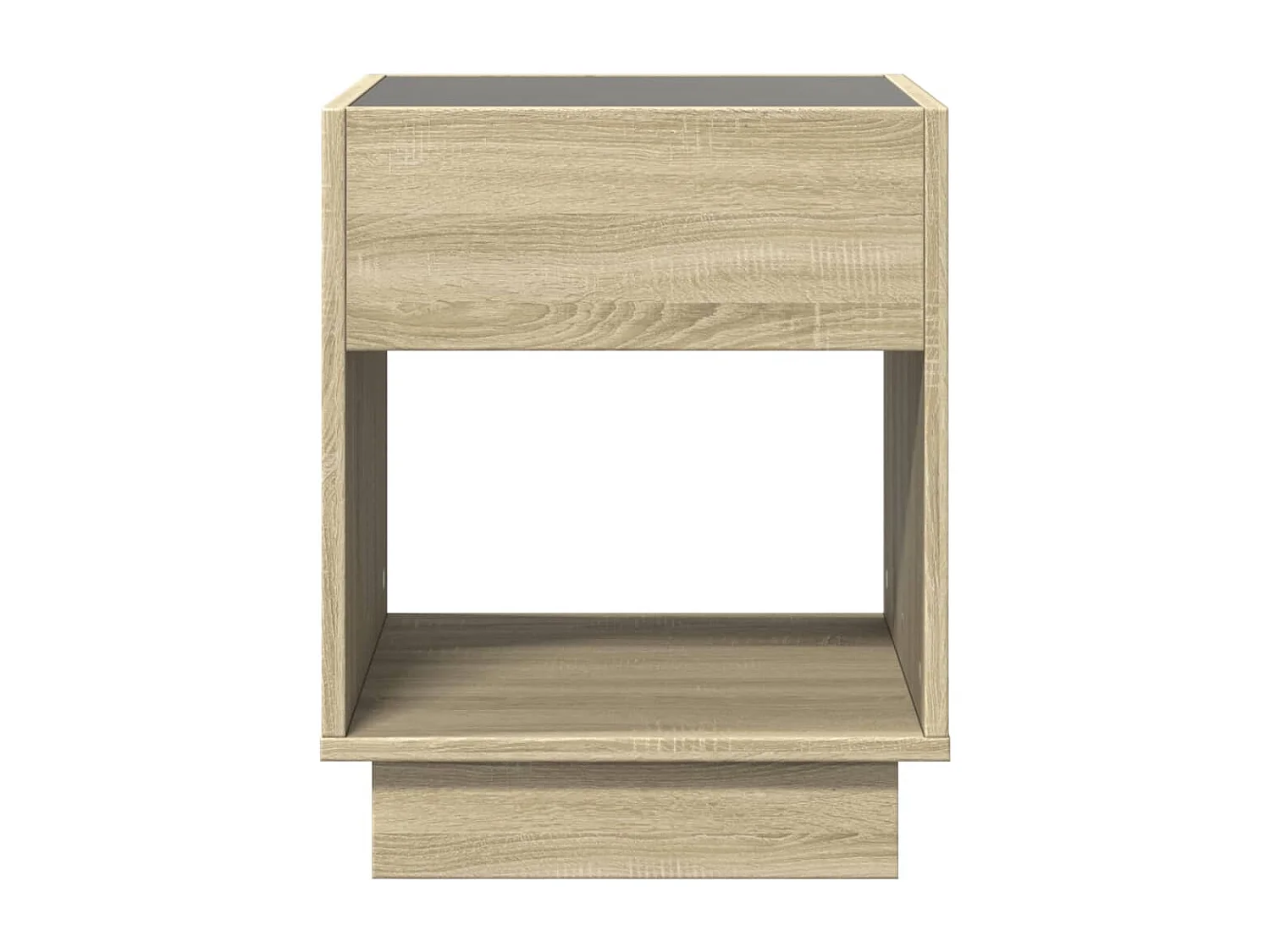 Table de chevet avec LED infini chêne sonoma 40x40x50 cm