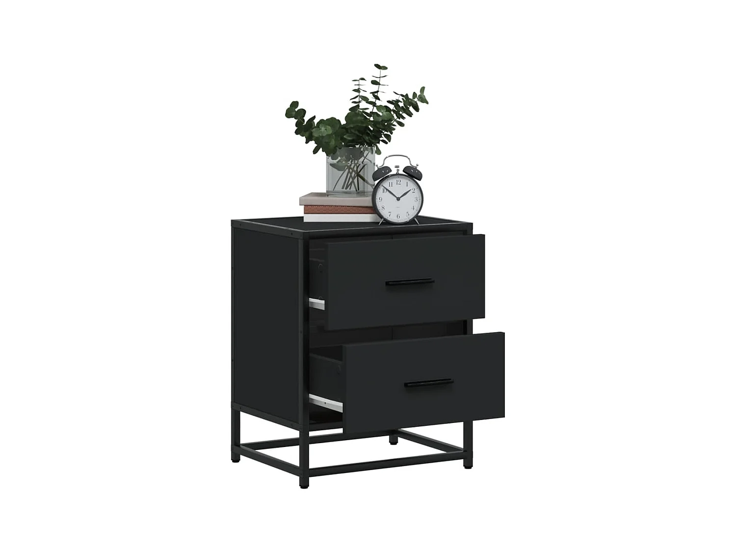 Tables de chevet 2 pcs noir 40x31x50 cm bois d'ingénierie