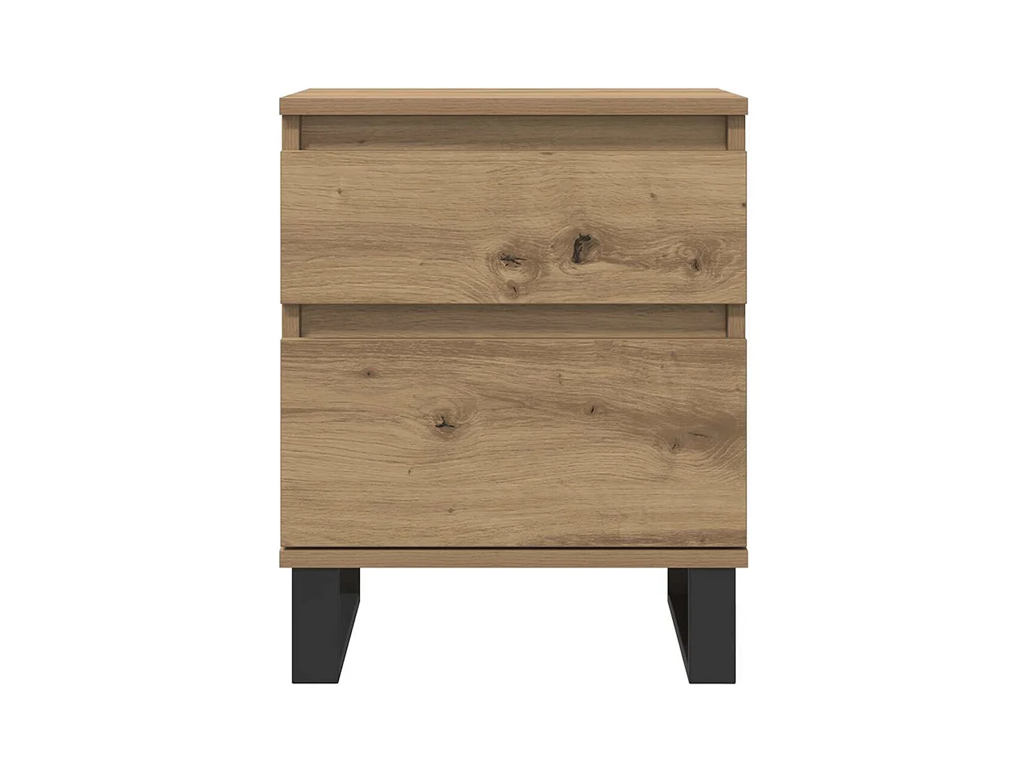 Comodini 2 pezzi in rovere fatti a mano 40x35x50 cm