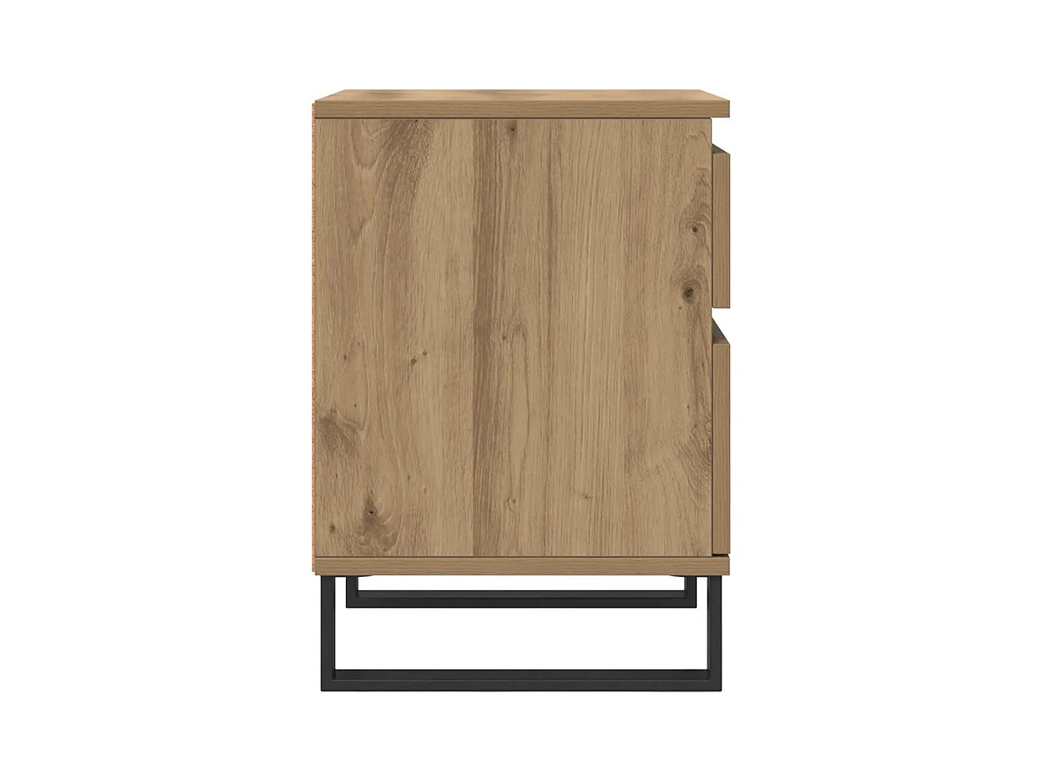 Comodini 2 pezzi in rovere fatti a mano 40x35x50 cm